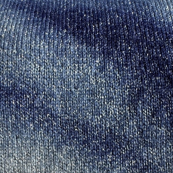 Cashmere Elegant Navy Tie-Dye Long Sleeve Top - Picture 12 of 12